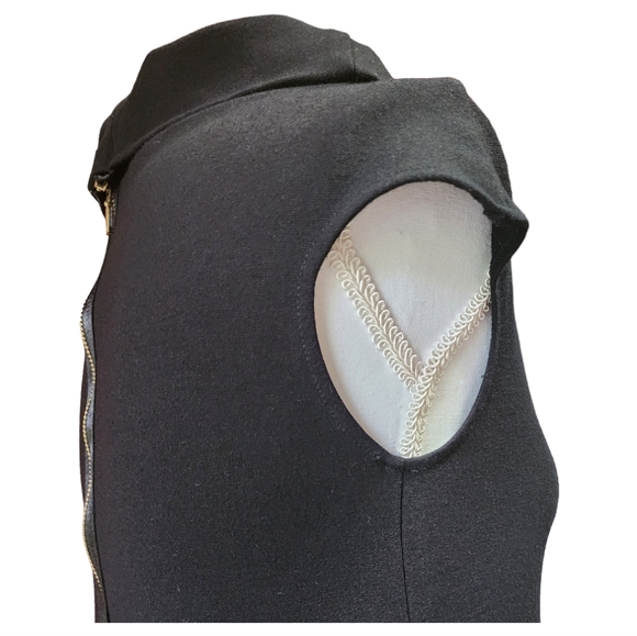 Express Women's Black Dress, Capped Sleeve, Turtle Neck, Gold Zipper,Size XS - Picture 14 of 16